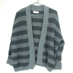 Sonoma Open Front Stripe Sweater Size Medium